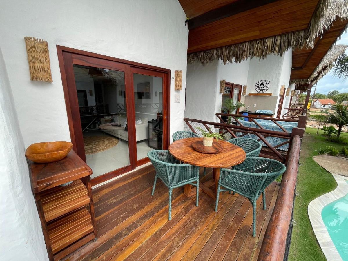 Ap Vila Mar Pé na areia com vista para o mar e piscina Barra Grande  Exterior foto