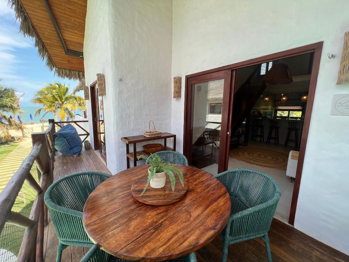 Ap Vila Mar Pé na areia com vista para o mar e piscina Barra Grande  Exterior foto